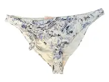 Dippin' Daisy's Blue and White‎ Floral Bikini Bottoms Women’s Size Large NWT