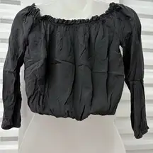 Brandy Melville Black Off-Shoulder Top