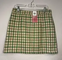 NWT  wool blend lined mini skirt XL