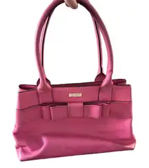 Women's Kate Spade Pink Leather Tote Bag shoulder