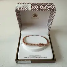 Giani Bernini Rose Gold over Sterling Silver tennis bracelet with Cubic Zirconia