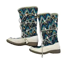 Women's SAM EDELMAN 15 Inch Tall Brown Boots‎ Size 9 Hook&Loop