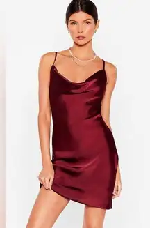 Nasty Gal Sought after Cowl Satin Dress