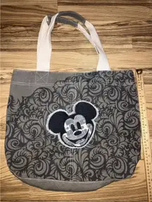 Vintage Disney Parks Epcot Canvas Tote Bag Embroidered Mickey Mouse World Flags