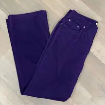 Jones New York Stretch Corduroy Pants Purple 6 Straight Leg