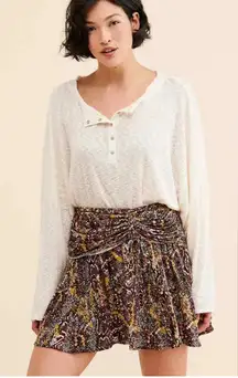 Free People‎ Saturday Sun Mini Skirt mixed print size 8