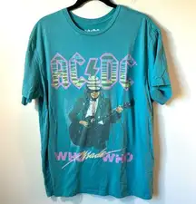 AC/DC Who Made Who 1986 Concert Tour Dates Printed T-Shirt Size XL