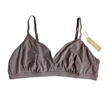 Triangle CROSSOVER BRALETTE Size XL Umber Hook and Eye