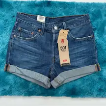 Levi’s Women’s 501 Mid Rise Shorts Size 26