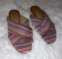 Madewell 8 1/2 Sandals Striped 8.5 Slip on Summer/ Work Shoe
