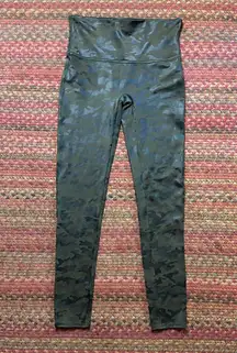 SPANX ARMY CAMO SHEEN LEGGINGS
