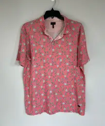 Good Man Floral Cotton Men’s Polo Size Large 