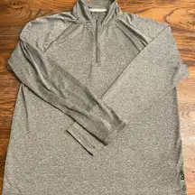 Women’s Reebok Quarter Zip Gray Long Sleeve Pullover Medium  Half zip