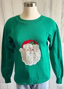Vintage Pannill by Hanes Christmas Santa Sweatshirt Small whimsical unique