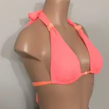 HOBIE neon splash string bikini top. NWT