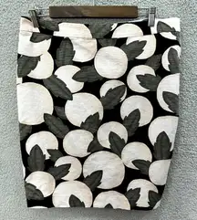 Ann Taylor Pencil Skirt Womens Size 14P Blue Orange Blossom‎ Artsy Career Office