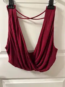 Burgundy Crop Top