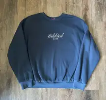 Edikted Navy Blue Crewneck Sweatshirt
