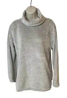 Rafaella Wheat Heather Teddy Pullover Womens S Cozy Winter Lounge Chic