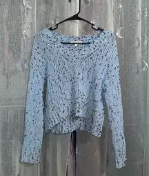 Cloud Ten blue distressed confetti sweater *small*