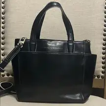 Diane Von Furstenberg Black Leather Satchel