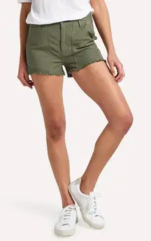 Citizens Of Humanity Women's Frayed‎ Hem Sateen Meghan Surplus Shorts Size 24