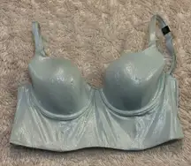 NWT Victoria's Secret 36C Body Lined Demi Glissenette Shimmer Aqua Bra