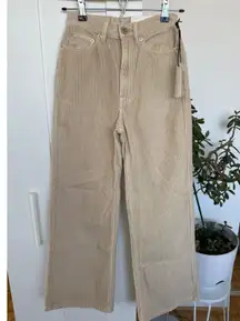 Urban Outfitters Women's  BDG High & Wide Tan Corduroy Pants, Size 24, NWT
