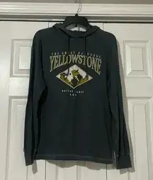 Lightweight acid wash soft Yellowstone long sleeve hooded