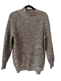 BDG Black and White Chunky Mock‎ Neck Oversized Grandpa Sweater Size Small