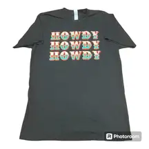 Black Howdy … x3 Tshirt Sz Medium Western Teal Boots Pink Cowboy Cowgirls Tee