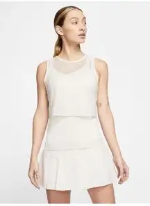 Nike Court Elevated Essential Dry Tank light orewood brown/white Tennis Top M