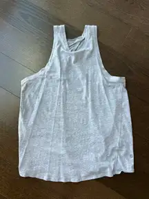 grey tie back tank
