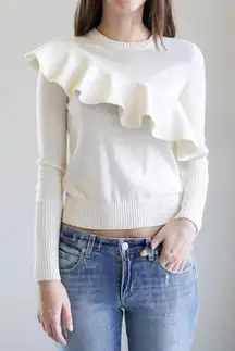 NWOT Apiece Apart Sterre Ruffle Crewneck Sweater