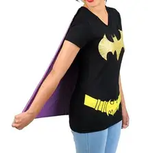 DC Comics  Batman Caped TShirt Black Purple Size Juniors Small