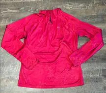 Paradox 1/4 Zip Pullover Top Women's Pink Long Sleeve Activewear Size Large