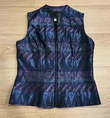 Y2K Scott McClintock Millennium 2000 Metallic Sleeveless Top Vest Size 8