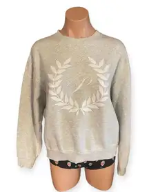 VS PINK Gray Medium Crested Logo Sweatshirt