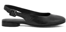 ECCO Women's Anine Sling Back Ballet Flat Black Leather Size EU 36