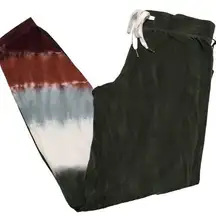 PJ Salvage Women Olive Tye Dye Joggers Pajama Lounging Bottoms Small New w Tags