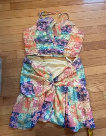 ASOS AsYou crop cami and skirt set‎ floral size 8