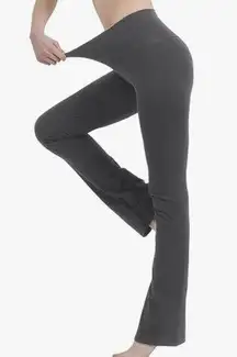 Low Rise Charcoal Bootcut Flare Yoga Pants