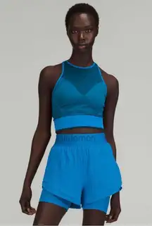 Lululemon Logo Waistband High-Rise Training Short
Poolside(Size 2)