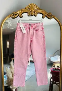 Agolde Riley pink acid wash jeans size 26