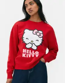 Hello Kitty Red Crew Neck Sweater size L