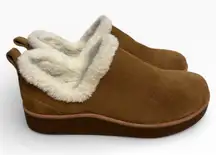 ABEO Pioneer Tan Suede Bootie White Fleece Lined Comfort US 8