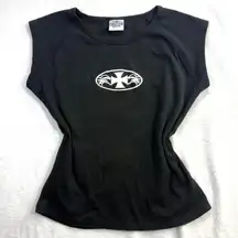 Chopper Wear L Black Biker Tee Live To Ride Edgy Y2K Grunge Moto Punk Cross