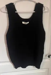 Commense Knit Tank‎ Top Sleeveless Sweater Casual Layering Black XS NWOT