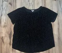 Kori black cheetah print shirt