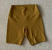 LULULEMON Align HR Short 8” Gold Spice Nulu Size 6 High Rise Biker Shorts GUC